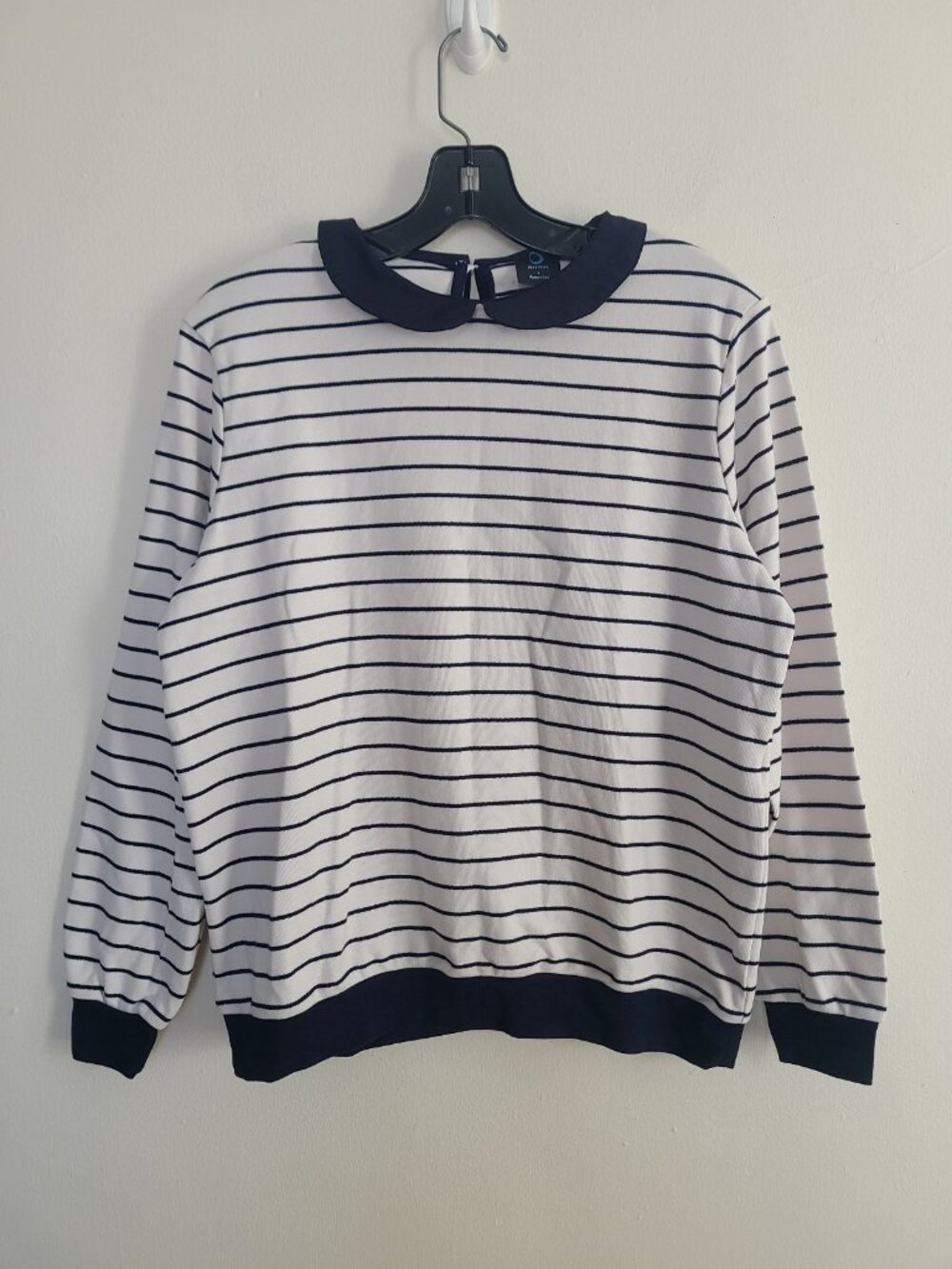 Armor Lux x Deauville Women's Striped Jersey Top Mariniere size 2 White Blue
